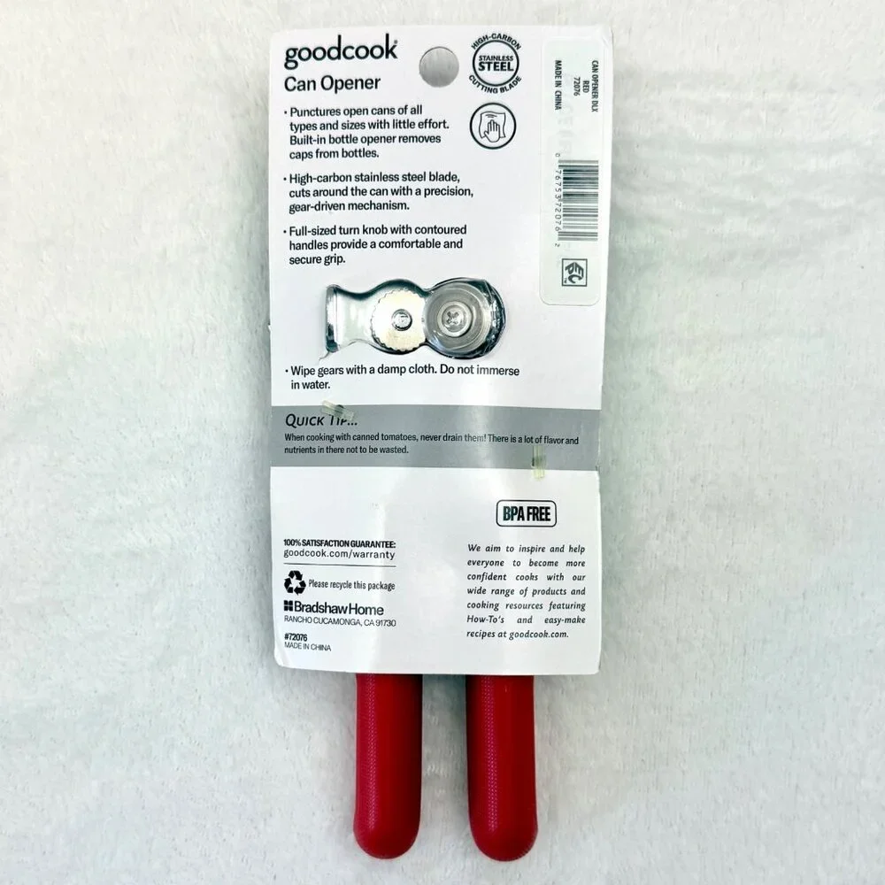 Goodcook Can Opener PROfeshionals Stainless Steel High-Carbon Cutting Edge Red